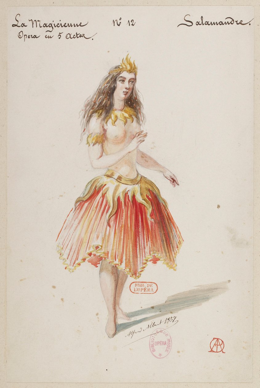 Halévy - La magicienne - kostymmodeller av Alfred Albert - 12. Salamandre av Alfred Albert