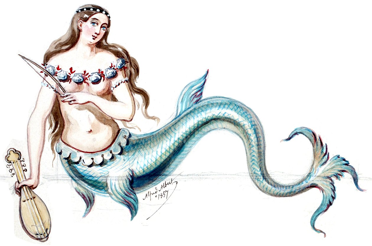 Halévy - La magicienne - kostymmodeller av Alfred Albert - 14. Siren (retuscherad) av Alfred Albert