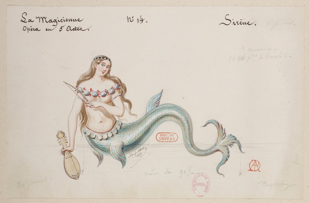 Halévy - La magicienne - kostymmodeller av Alfred Albert - 14. Sirenen av Alfred Albert