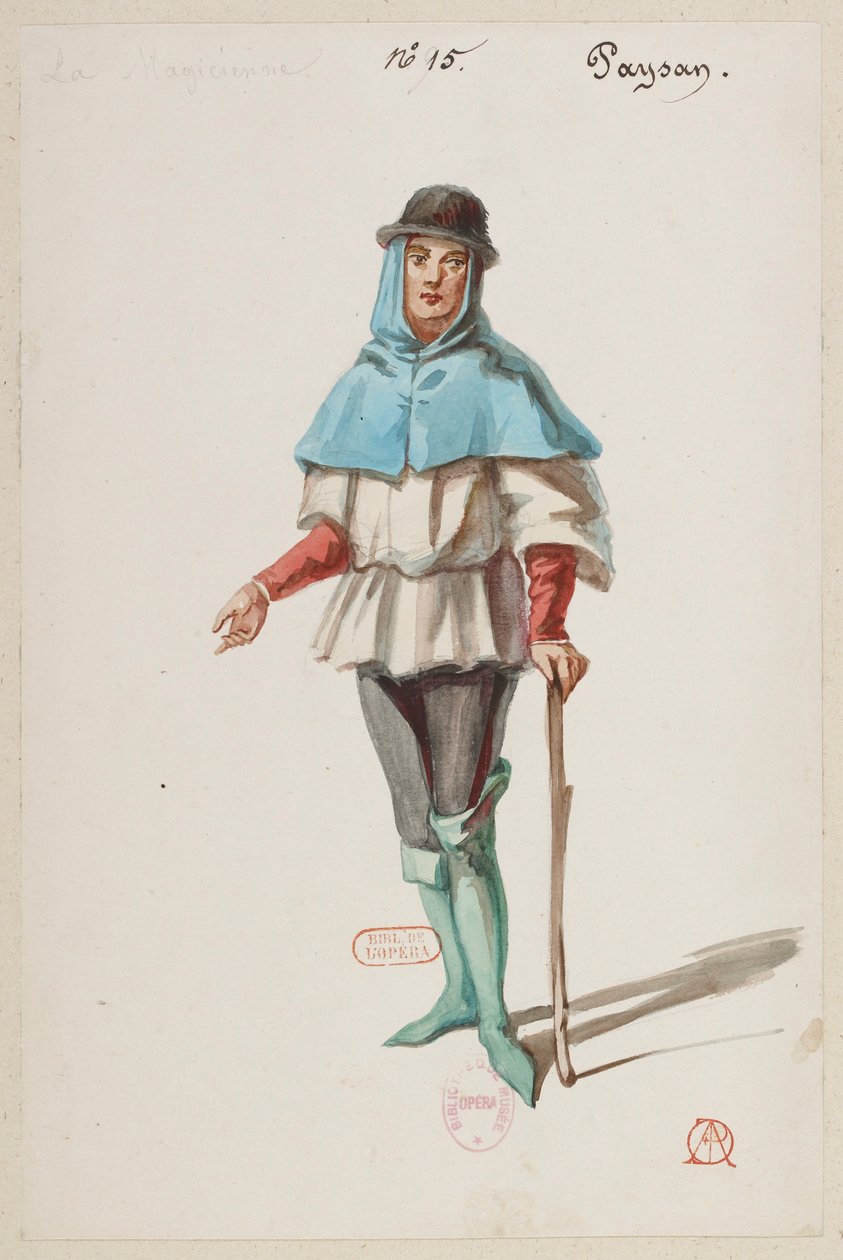 Halévy - La magicienne - kostymmodeller av Alfred Albert - 15. Paysan av Alfred Albert