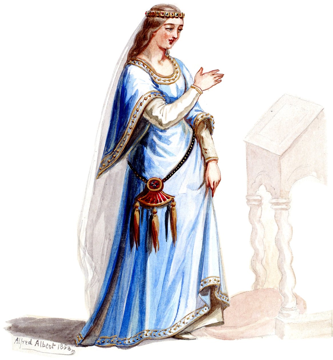 Halévy - La magicienne - kostymmodeller av Alfred Albert - 22 (Mélusine ) (retuscherad) av Alfred Albert