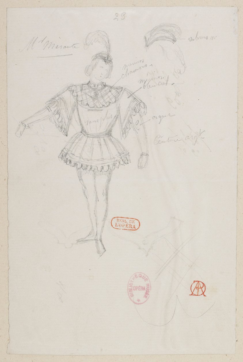 Halévy - La magicienne - kostymmodeller av Alfred Albert - 23. M. Mérante, (pas de deux) av Alfred Albert