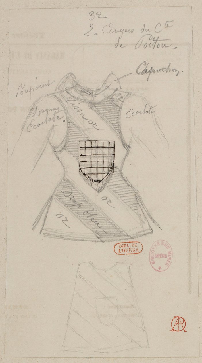 Halévy - La magicienne - kostymmodeller av Alfred Albert - 32. Greven av Poitous väpnare av Alfred Albert