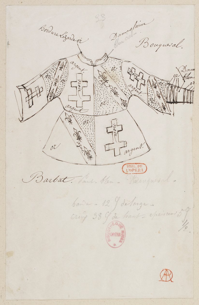 Halévy - La magicienne - kostymmodeller av Alfred Albert - 33. Herrarna Bouqueval, Barbat av Alfred Albert