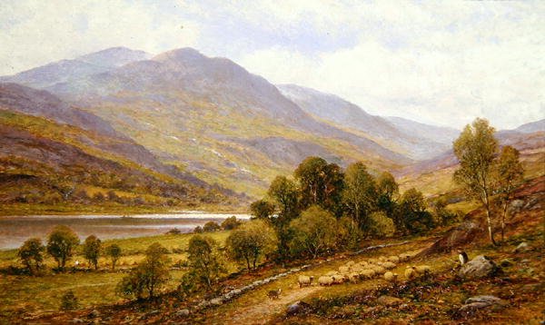 Snowdonia (möjligt Lake Gwynant) av Alfred Augustus Glendening