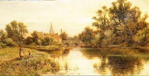 Themsen vid Marlow av Alfred Augustus Glendening