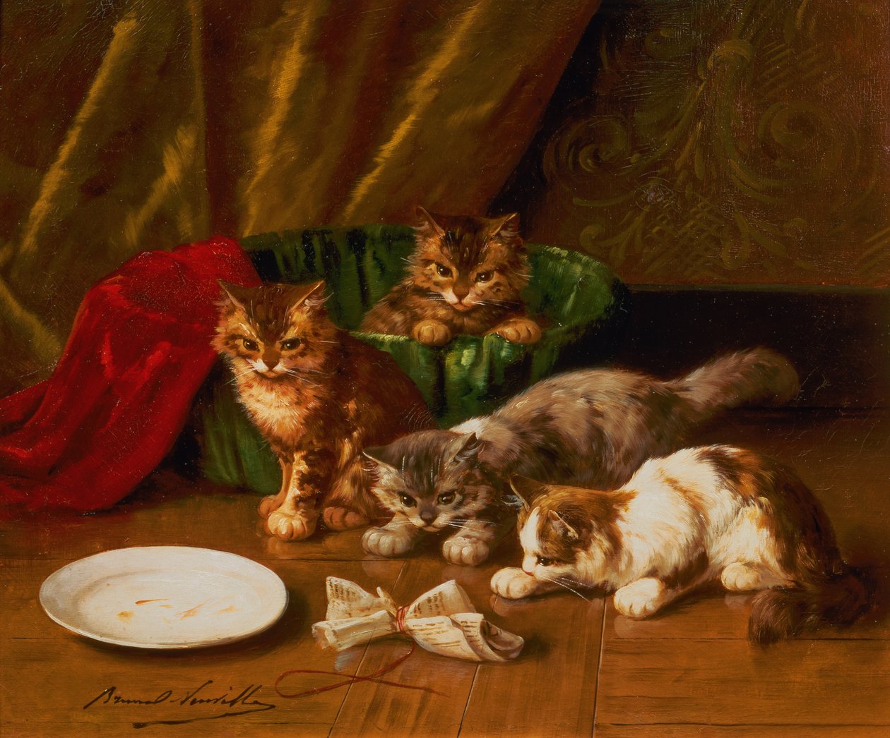 Pappersmusen (olja på duk) av Alfred Brunel de Neuville