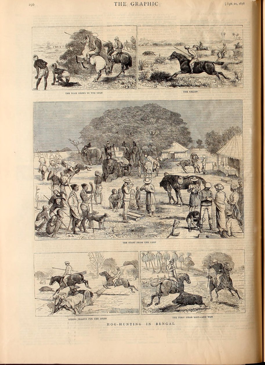 Svinjakt i Bengalen av Alfred Chantrey Corbould