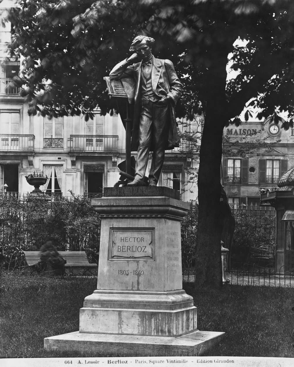 Monument till Hector Berlioz, Square Vintimille, 1884 (sten och brons) av Alfred Charles Lenoir