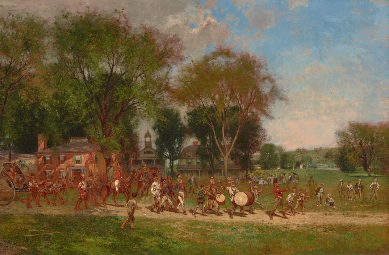 Fjärde juli-paraden 1886 (olja på duk) av Alfred Cornelius Howland
