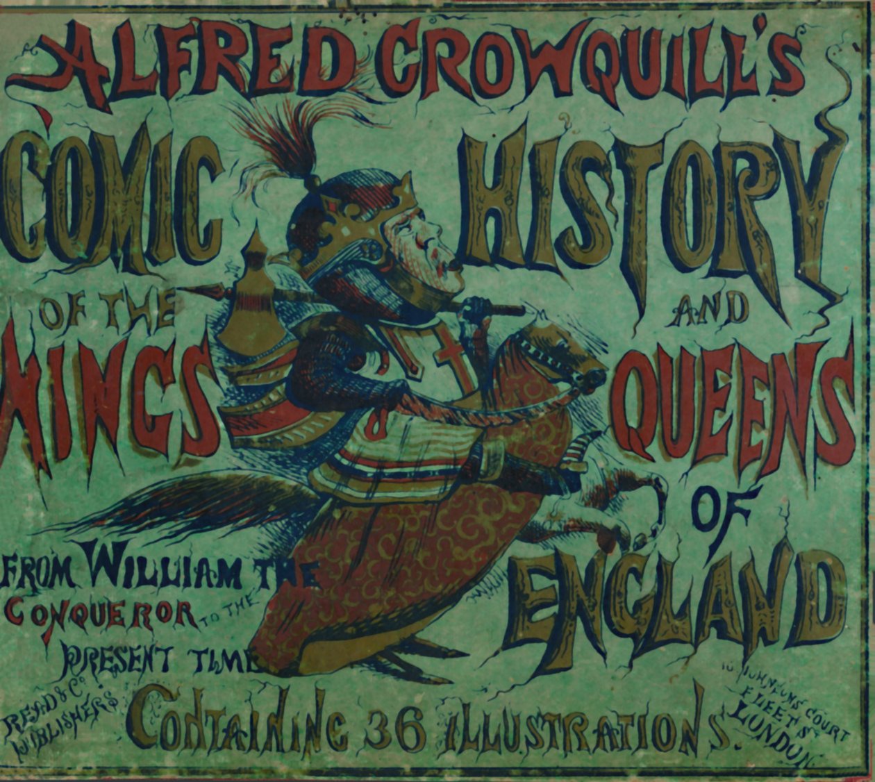 Alfred Crowquills Comic History of the Kings and Queens of England - främre omslaget, 1856 av Alfred Crowquill