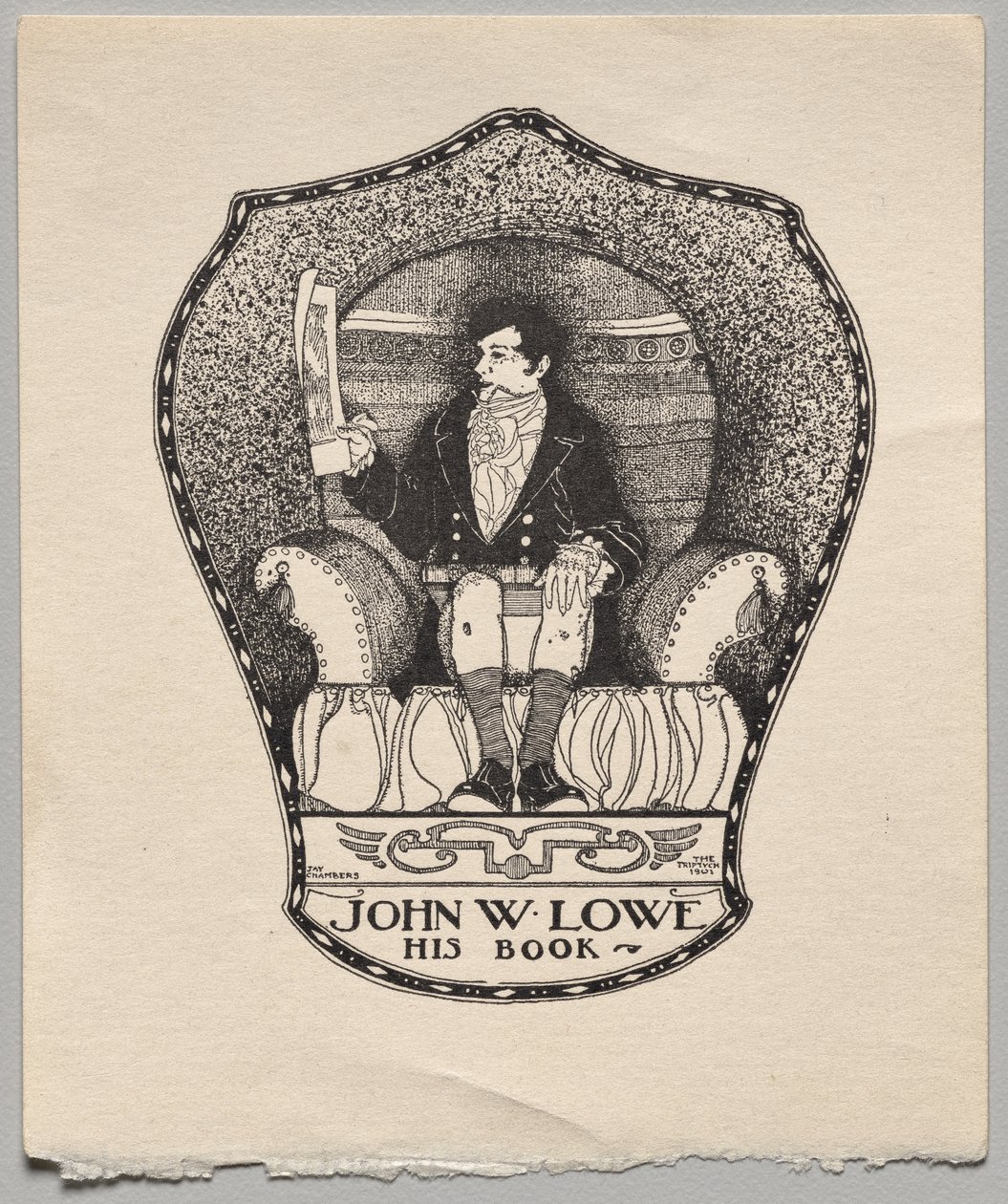 Bokskylt: John W. Lowe av Alfred Dawson