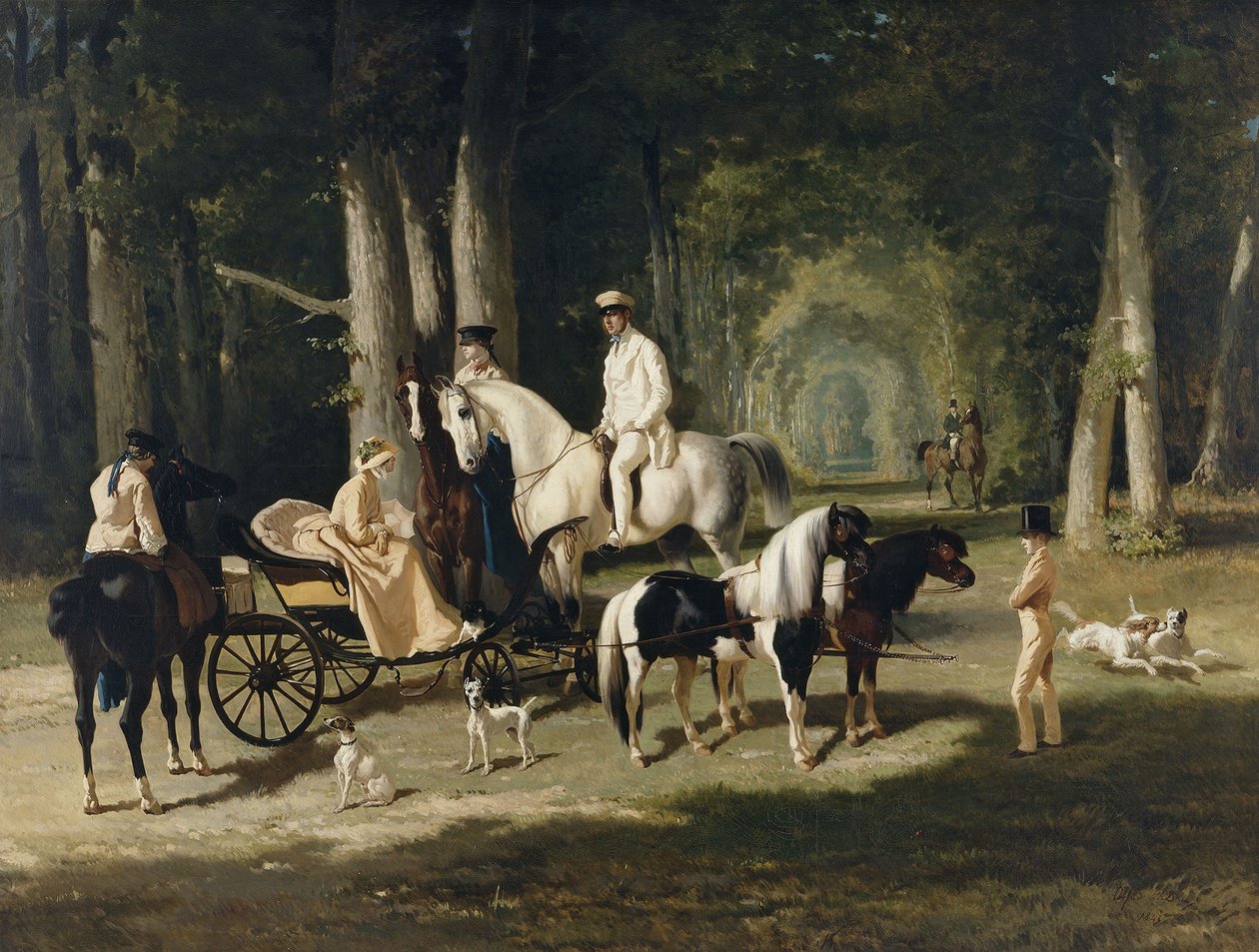 Monsieur och Madame Mosselman och deras döttrar av Alfred Dedreux