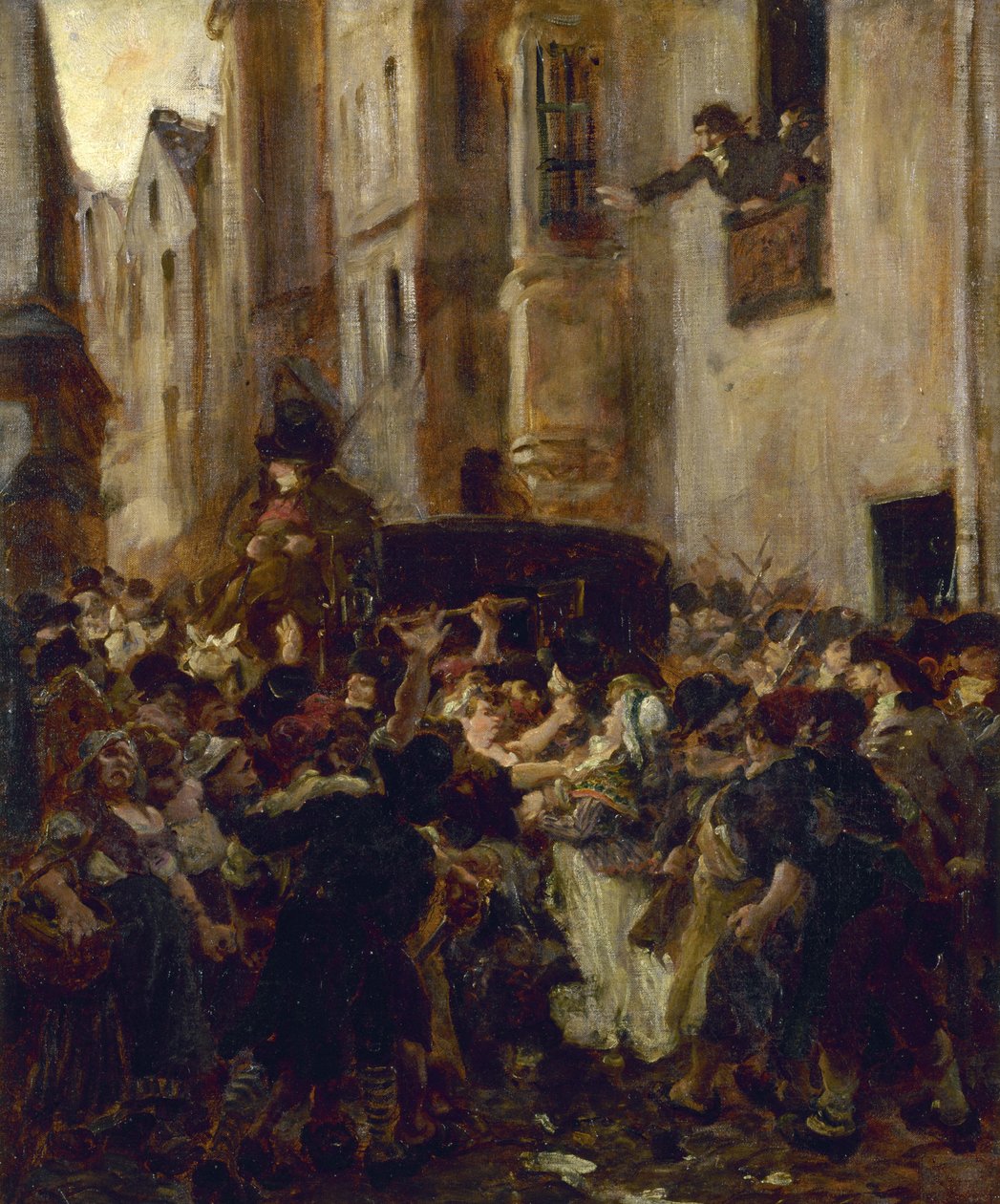 Arresteringen av Charlotte Corday, ca. 1853. av Alfred Dehodencq