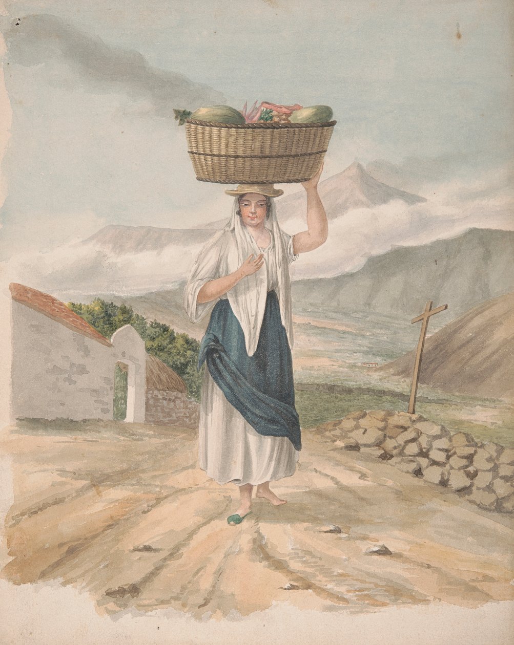 Kvinnlig huckster från Port Orotava av Alfred Diston