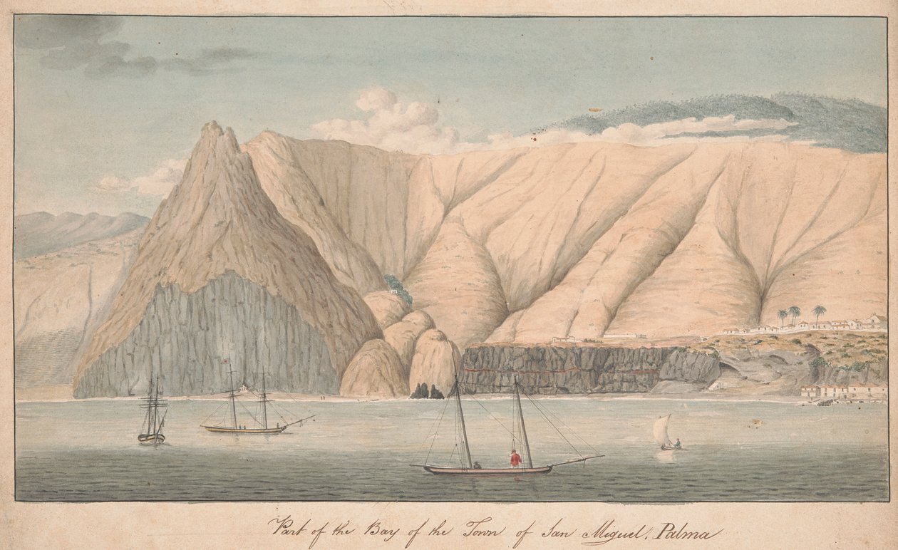 En del av bukten i staden San Miguel, La Palma av Alfred Diston