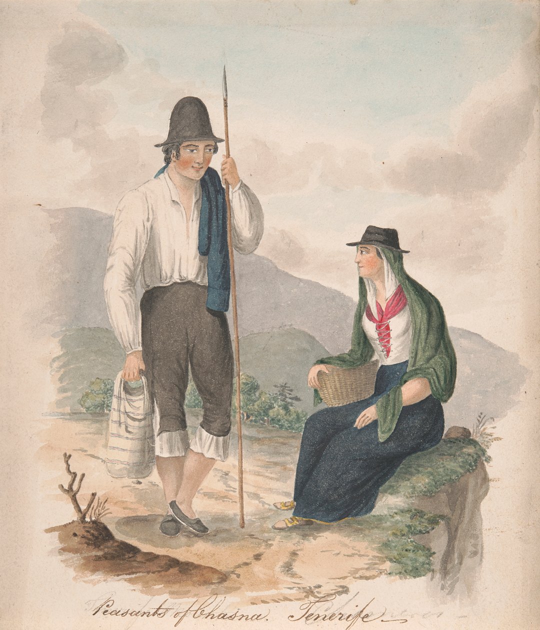 Bönder från Chasna, Teneriffa av Alfred Diston