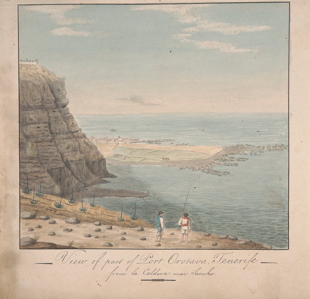 Utsikt från en del av Port Orotava, Teneriffa från La Caldeva, nära Sancho av Alfred Diston