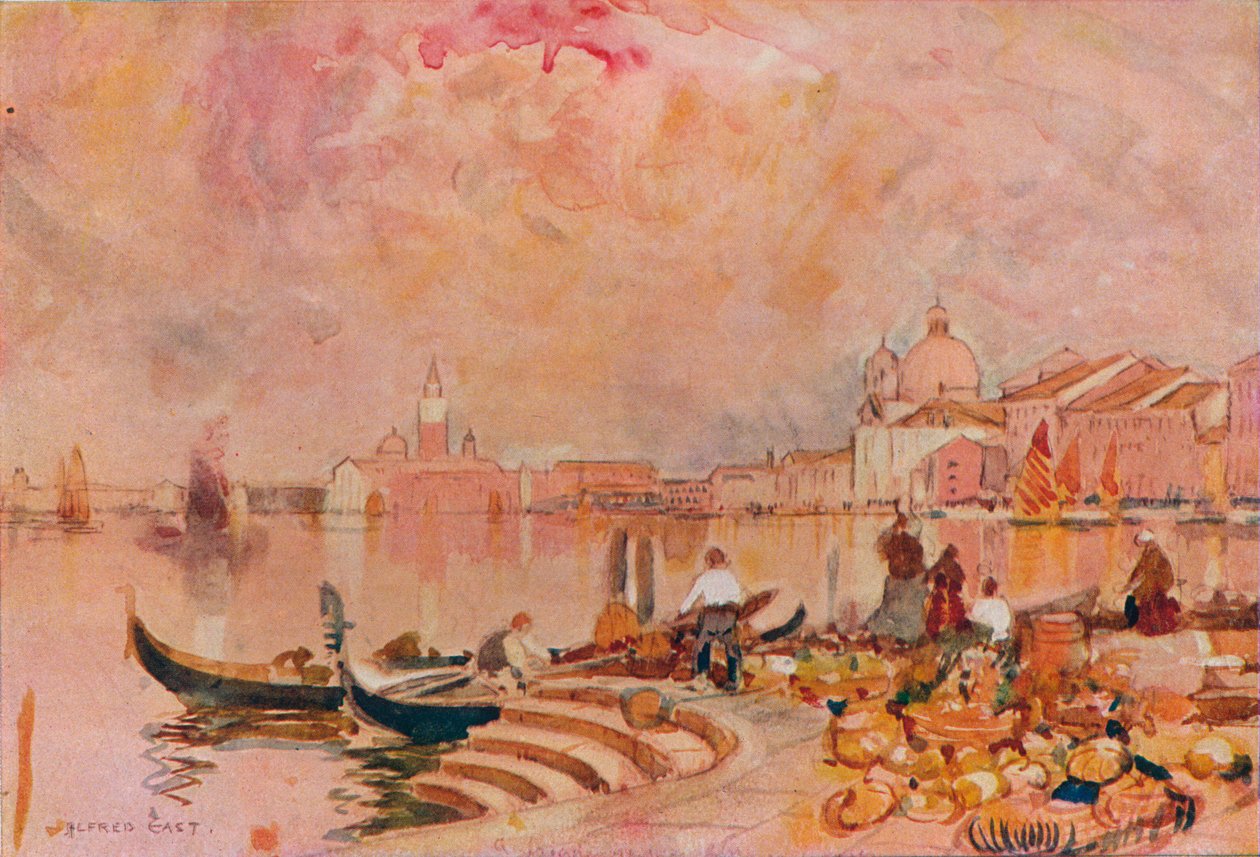 Evening Glow, Venedig, c1895 av Alfred East