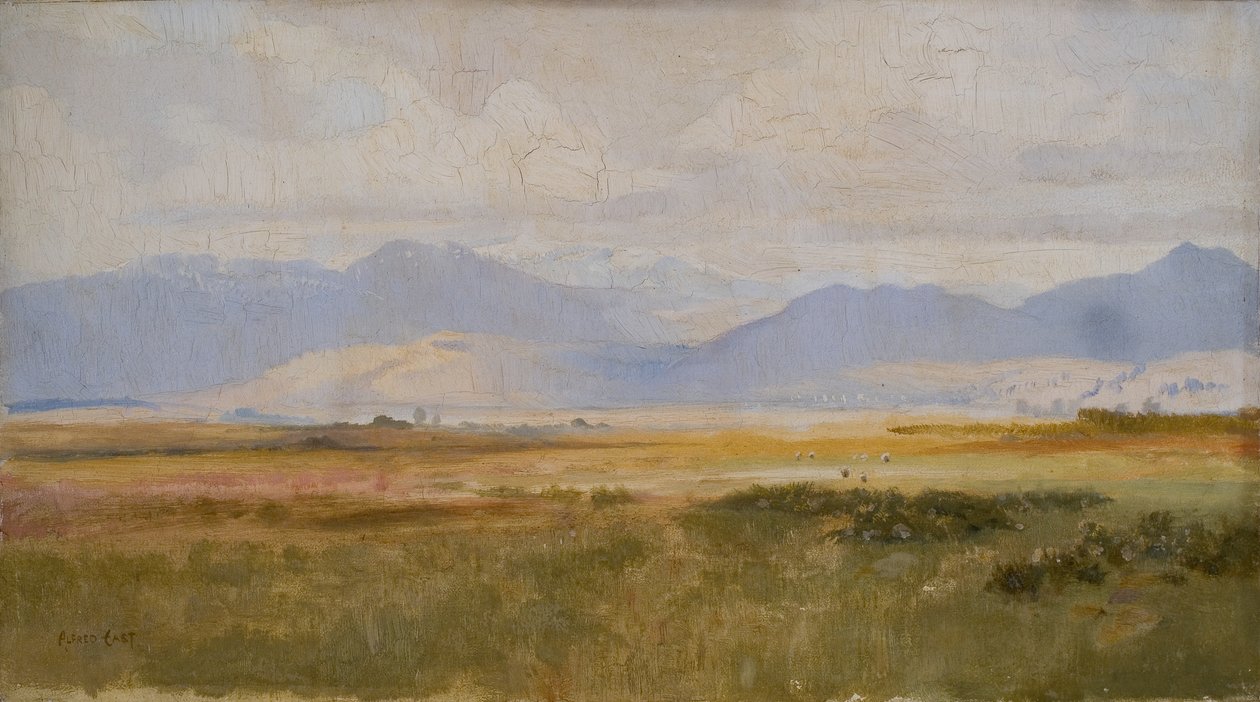 Harlechbukten, våren (målning) av Alfred East