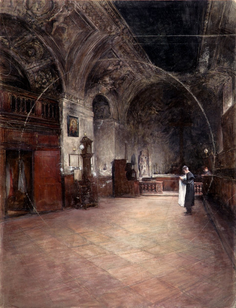Sakristian i Stephanskirche i Wien av Alfred Edler von Pflügl