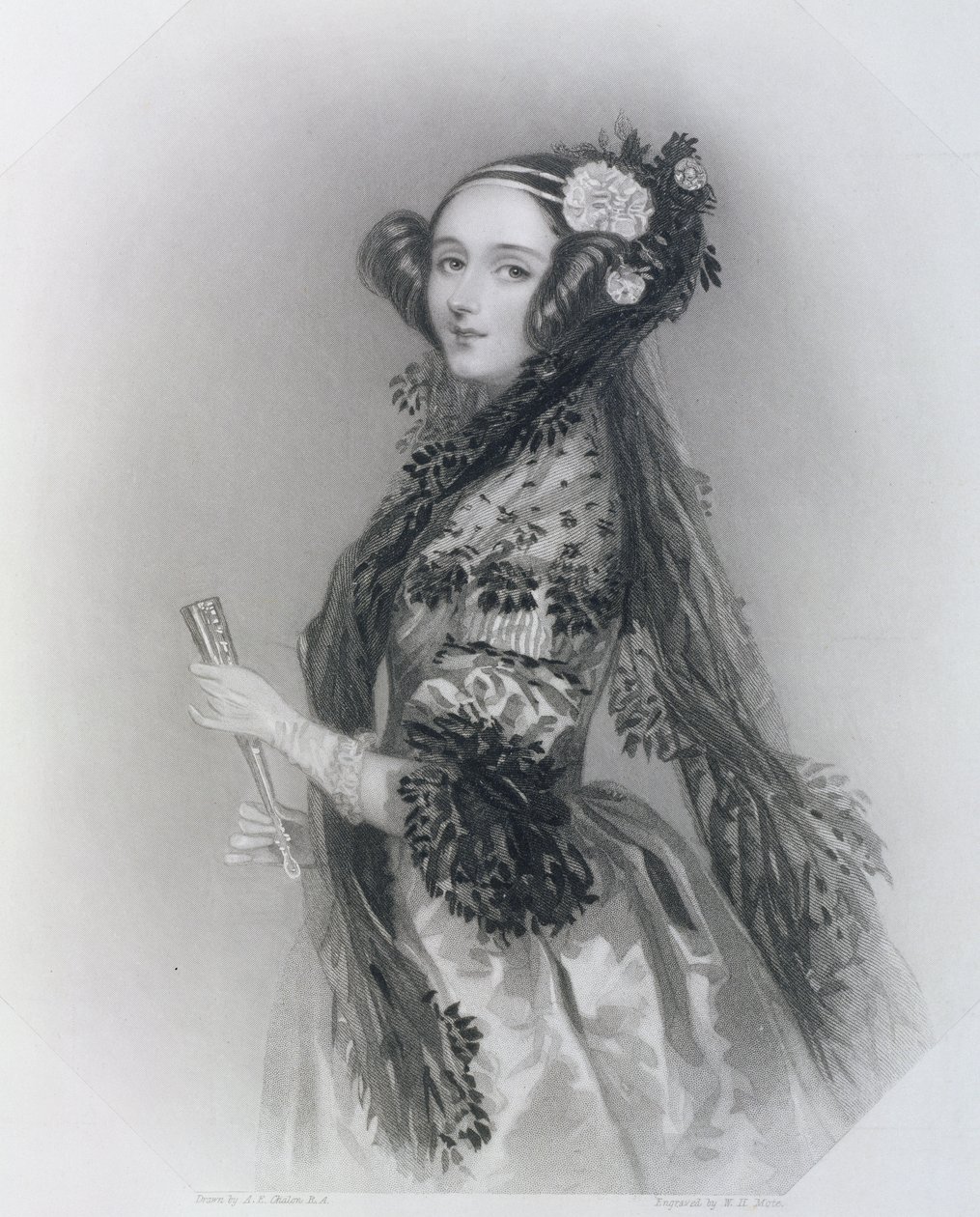 Augusta Ada King, grevinna av Lovelace (1815-52), 1852 av Alfred Edward Chalon