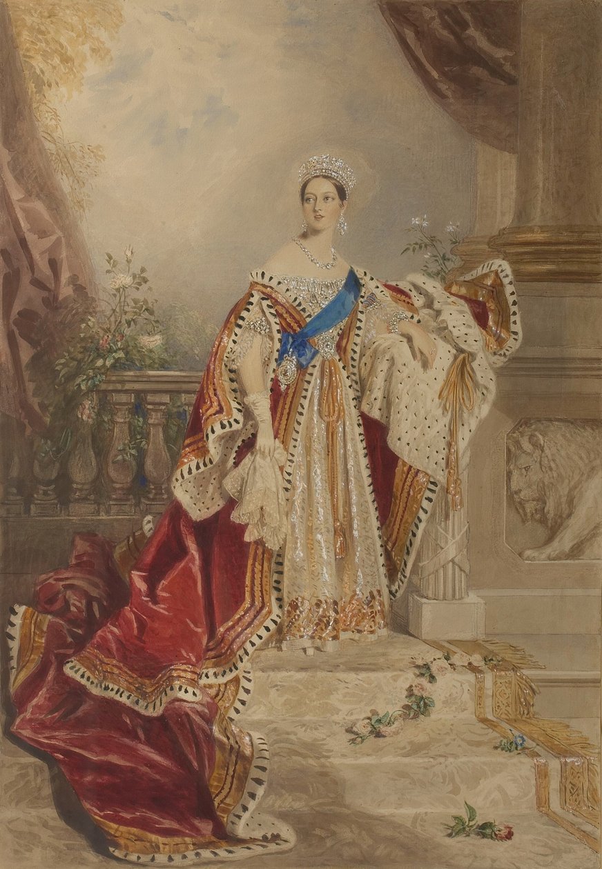Nederländska: Drottning Victoria av England Drottning Victoria av England av Alfred Edward Chalon
