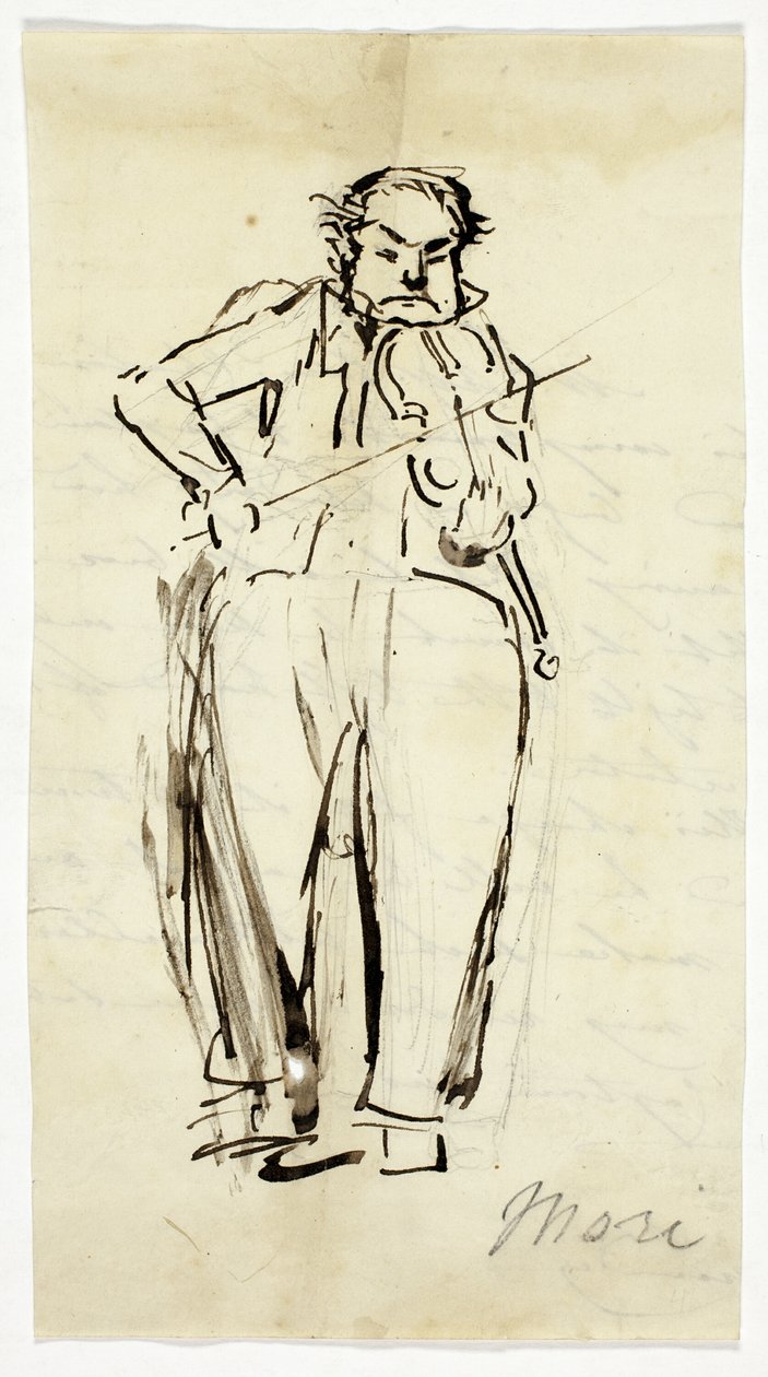 Nicolas Mori, violinist av Alfred Edward Chalon