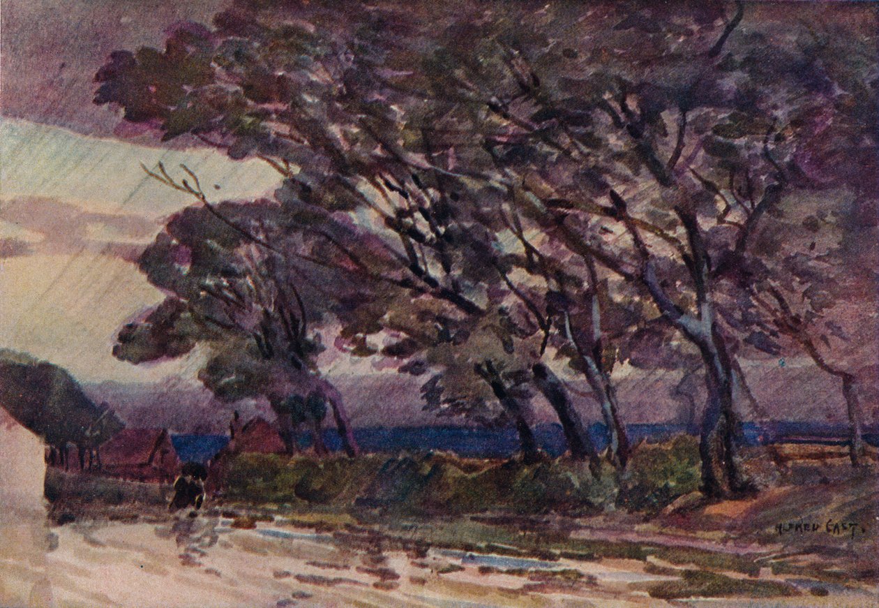 En stormig kväll, c1890 av Alfred East