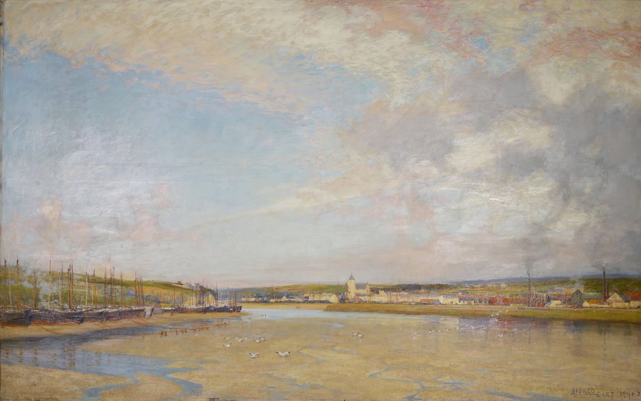 Hayle från Lelant, Cornwall, 1892. av Alfred Edward East
