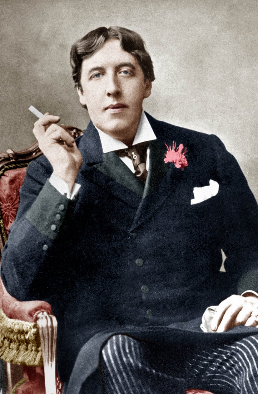 Oscar Wilde, ca. 1892 (s/v foto) av Alfred Ellis and Walery