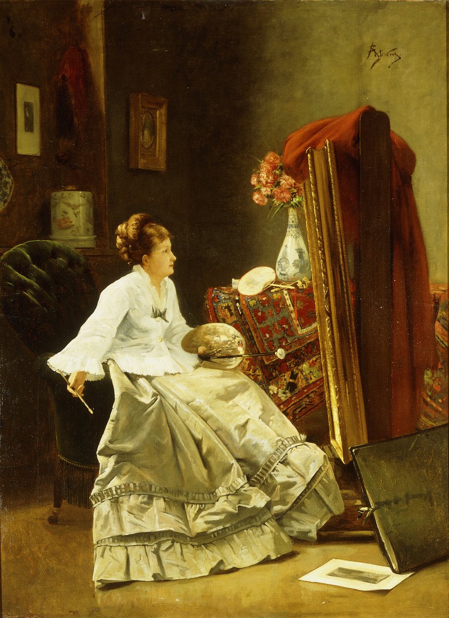 Konstnär på jobbet av Alfred Emile Stevens