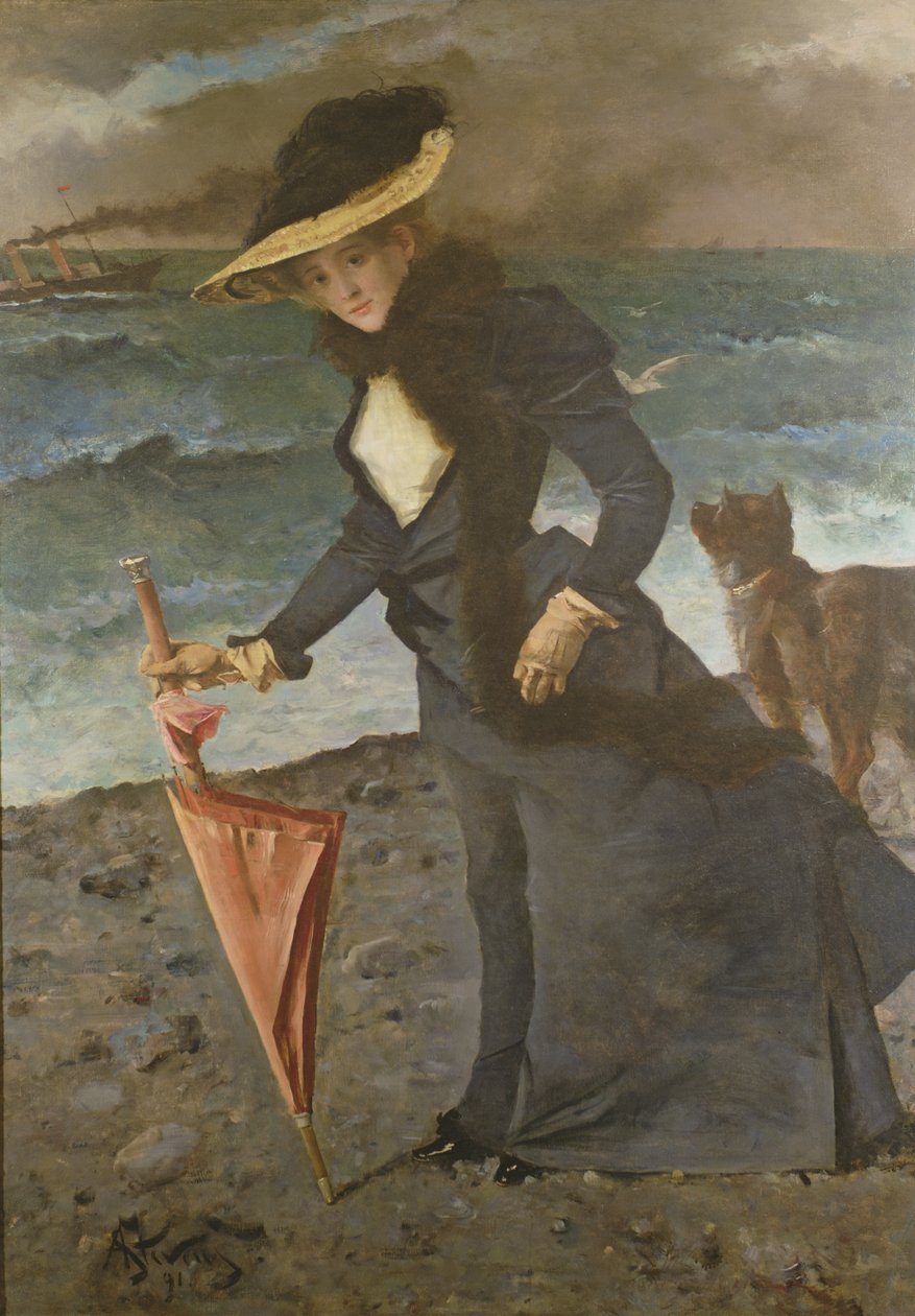 Vid havet, 1891 av Alfred Emile Stevens