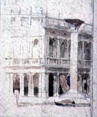 En byggnad i Venedig, nära Markuskyrkan, 1800-talet av Alfred Emile Stevens