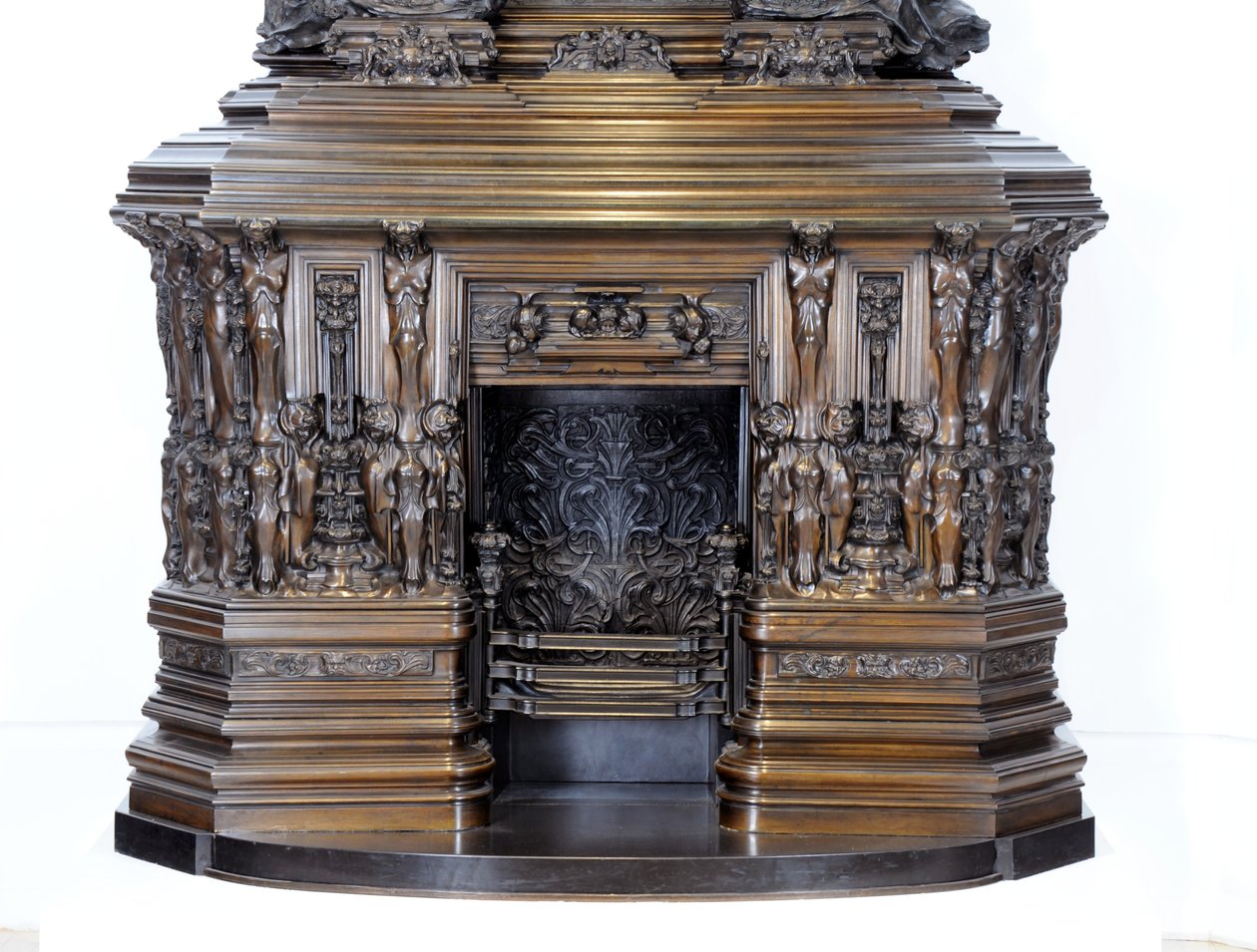 Detalj av Sam Wilsons skorstensstycke, ca 1908-14 (brons) av Alfred Gilbert