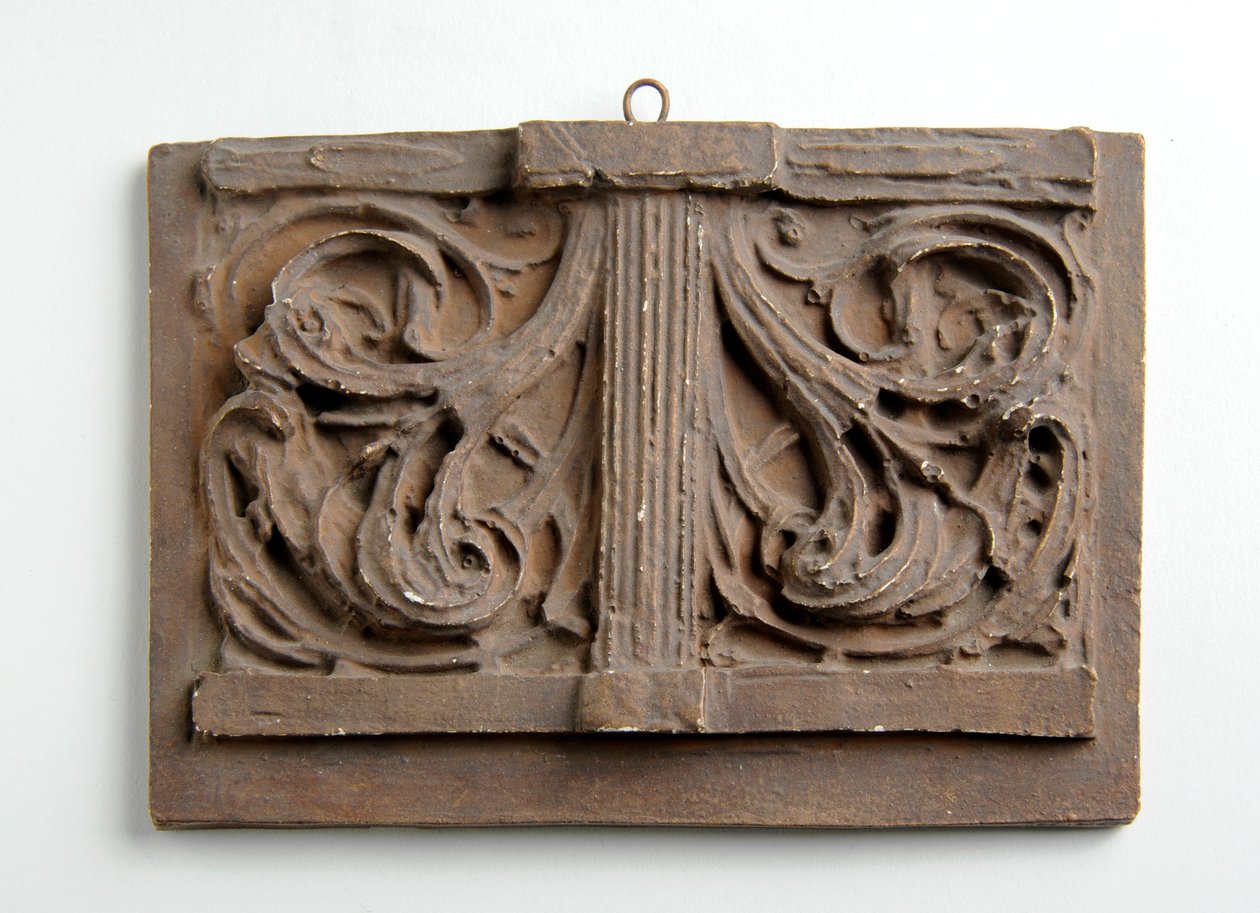 Maquette för den dubbla panelen av lövverk för kronan på figuren av välgörenhet på Alexandria Memorial, c.1932 (bronserad gips) av Alfred Gilbert