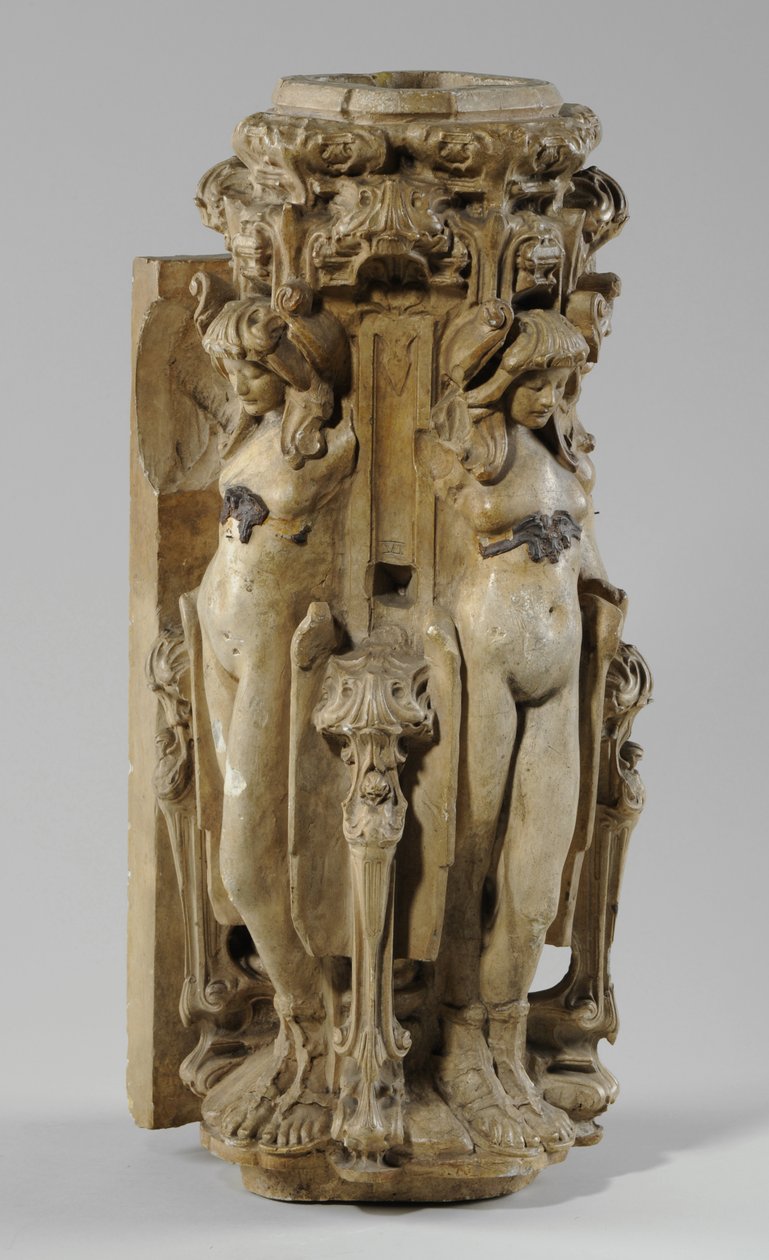 En av 9 maquetter till Sam Wilson Chimneypiece, c.1908-14 (gips & shellack) (se även 876005-7) av Alfred Gilbert
