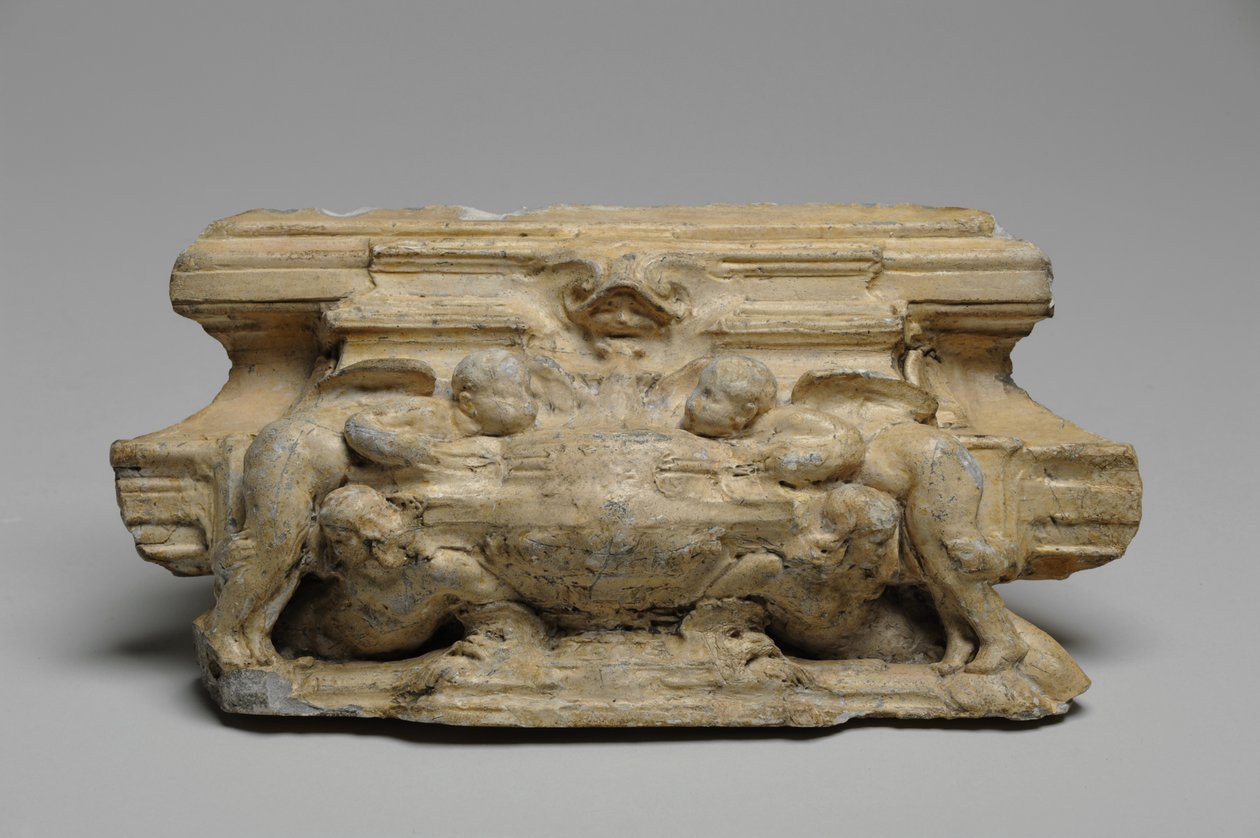 En av 9 maquetter för Sam Wilson Chimneypiece, c.1908-14 (gips & shellack) av Alfred Gilbert