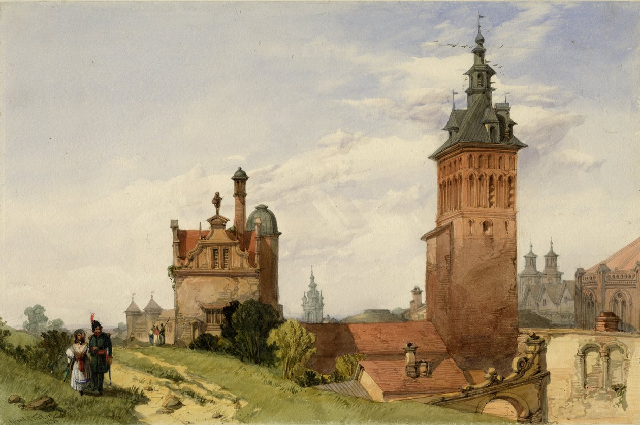 En utsikt nära Moskva, 1836 (wc på papper) av Alfred Gomersal Vickers