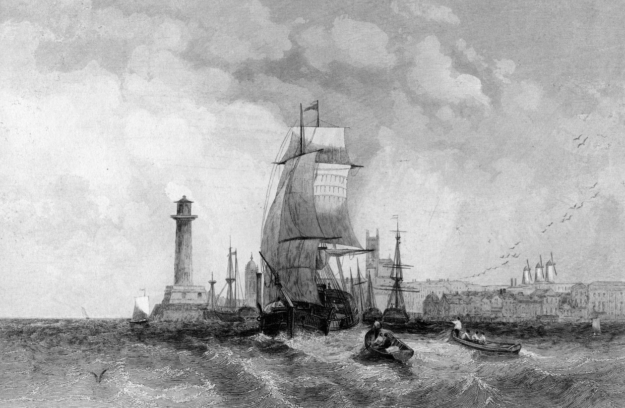 Margate, Kent, graverad av Henry Wallis, c.1830 av Alfred Gomersal Vickers