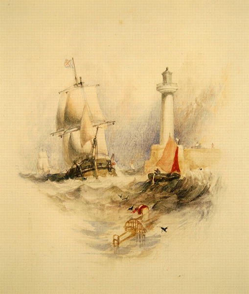 Ramsgate Harbor (akvarell) av Alfred Gomersal Vickers