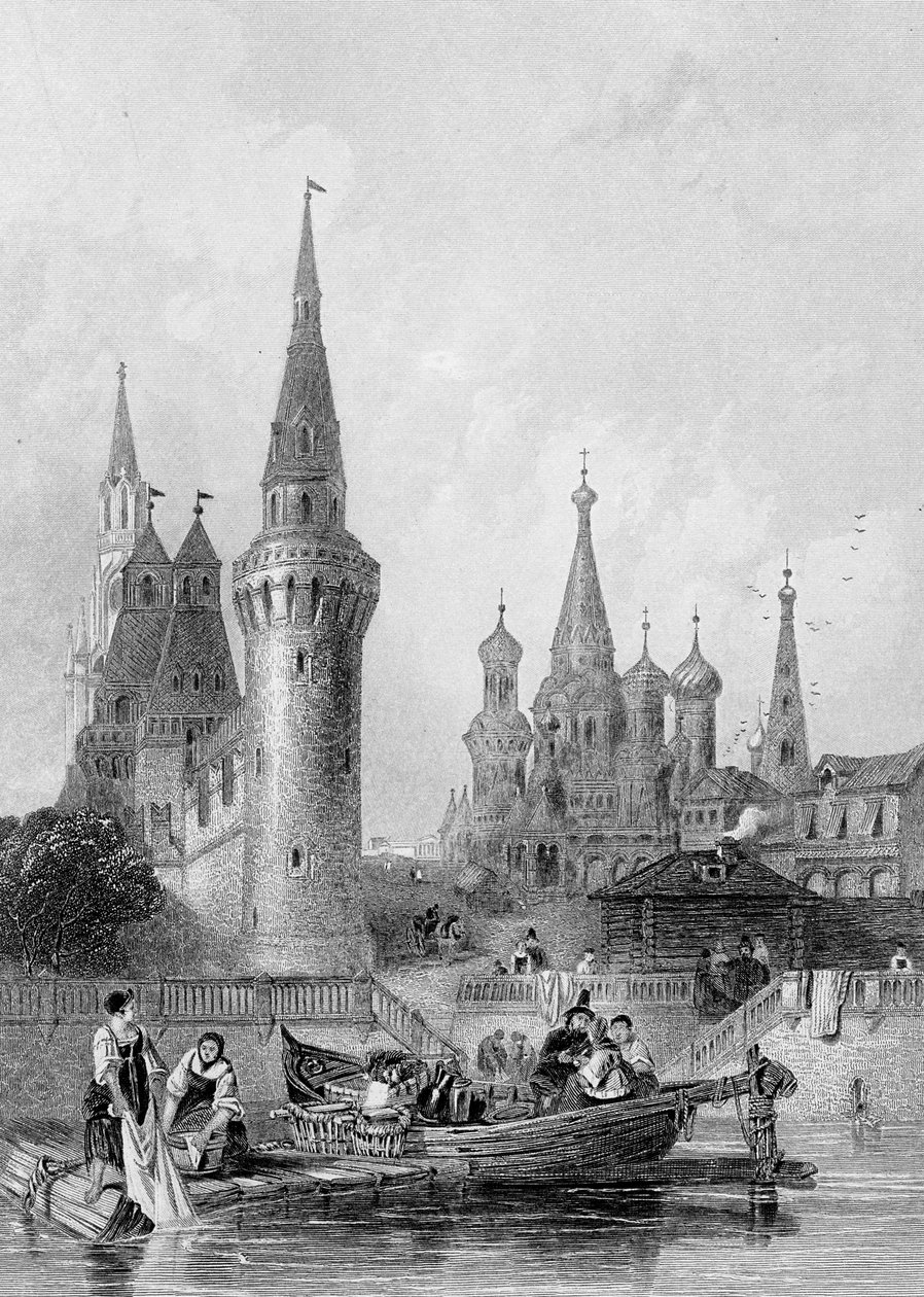 Le Ekalesia a Vasili Blagennoi, Moscow, na vaneina e J. H. Kernot, c.1844 swed av Alfred Gomersal Vickers