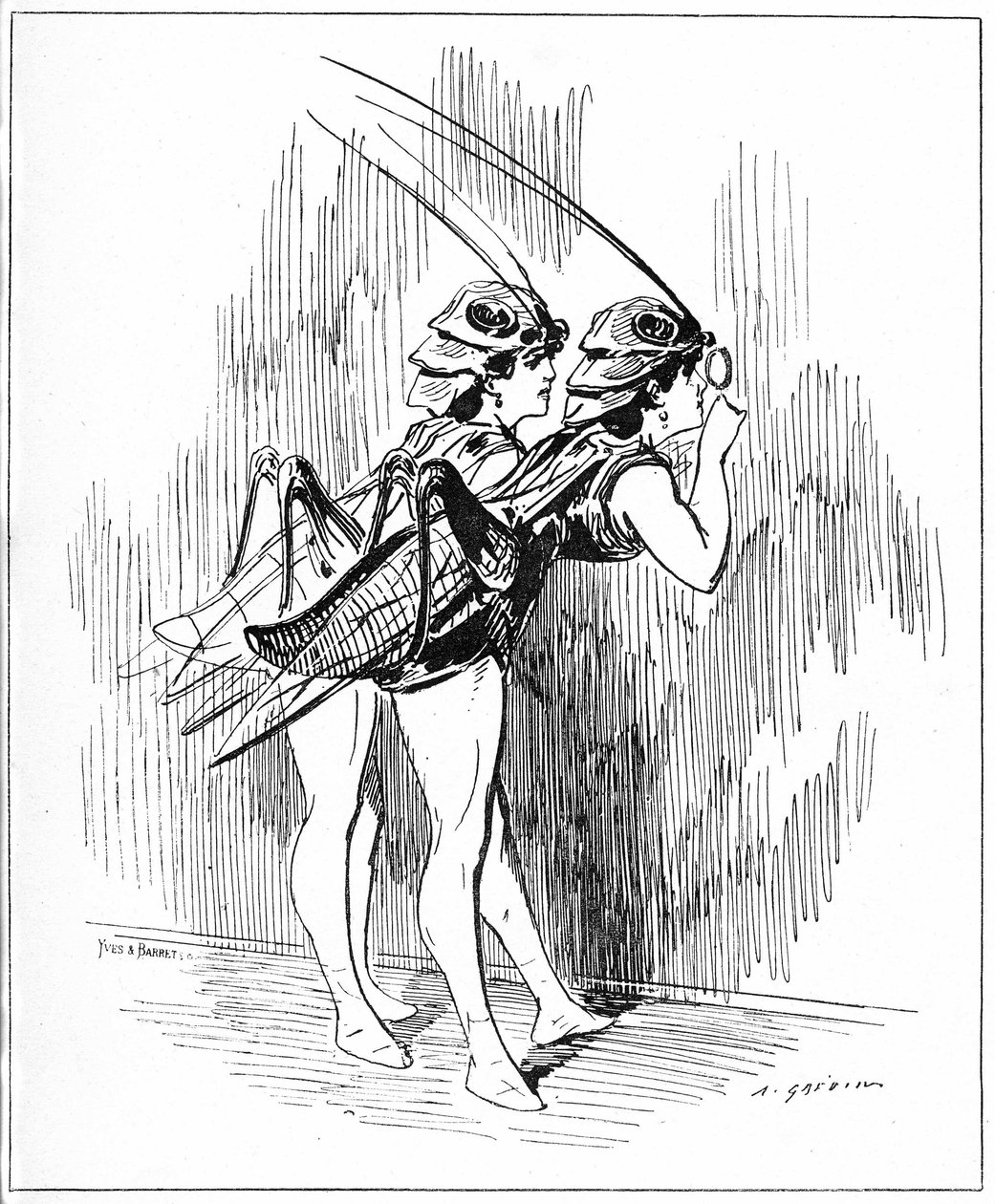 Illustration för "Kvinnornas ande" av Alfred Grevin
