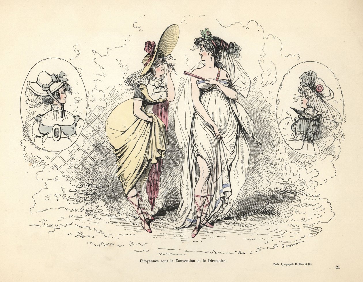 Merveilleuses under den franska revolutionstiden av Alfred Grevin