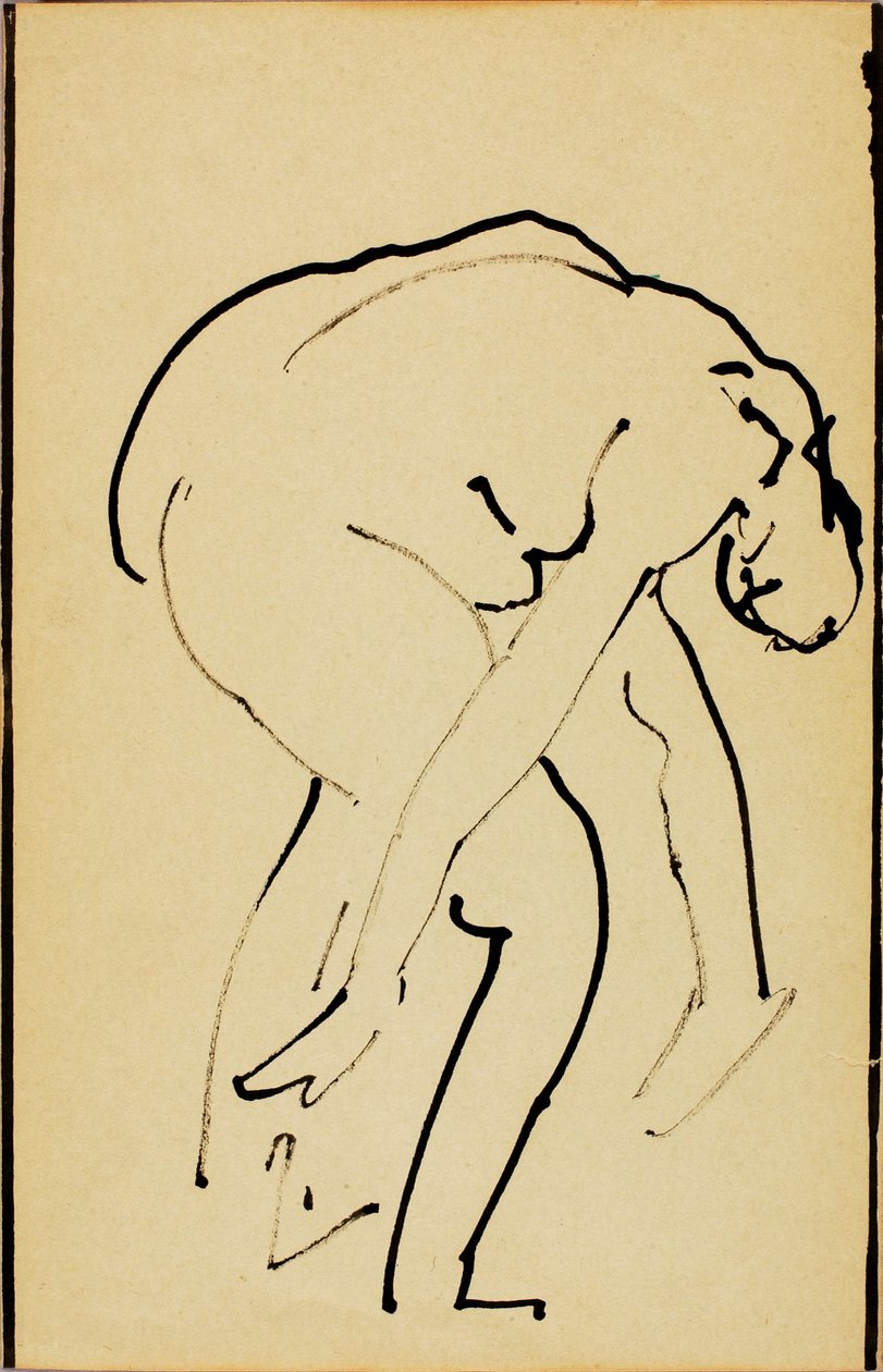 Böjande naken av Alfred H. Maurer