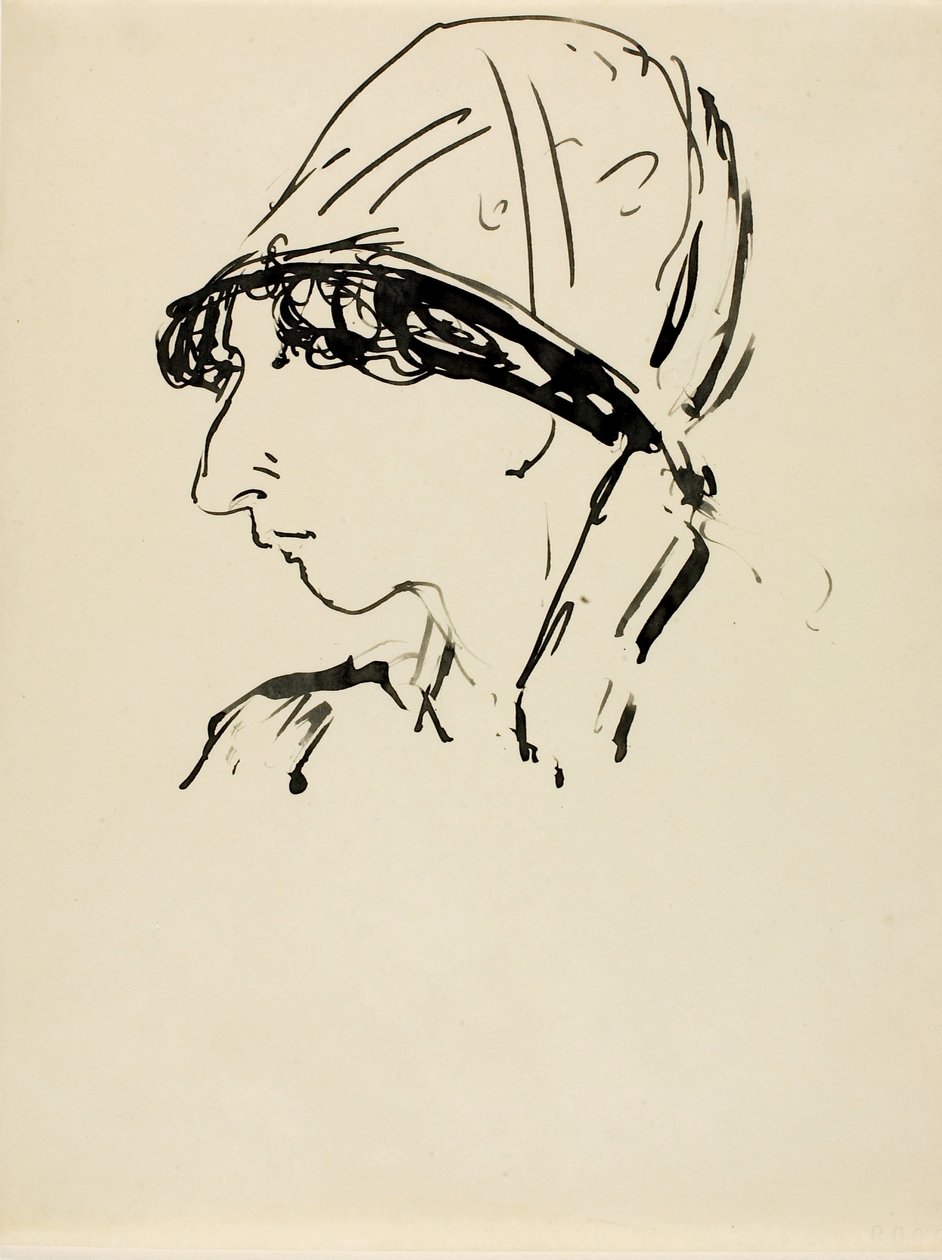 Huvud av en flicka av Alfred H. Maurer
