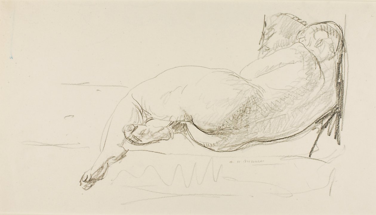 Liggande naken av Alfred H. Maurer