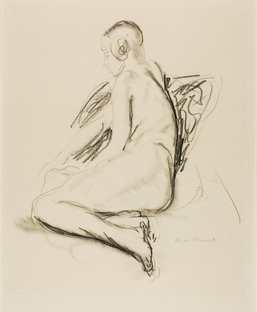 Sittande naken av Alfred H. Maurer