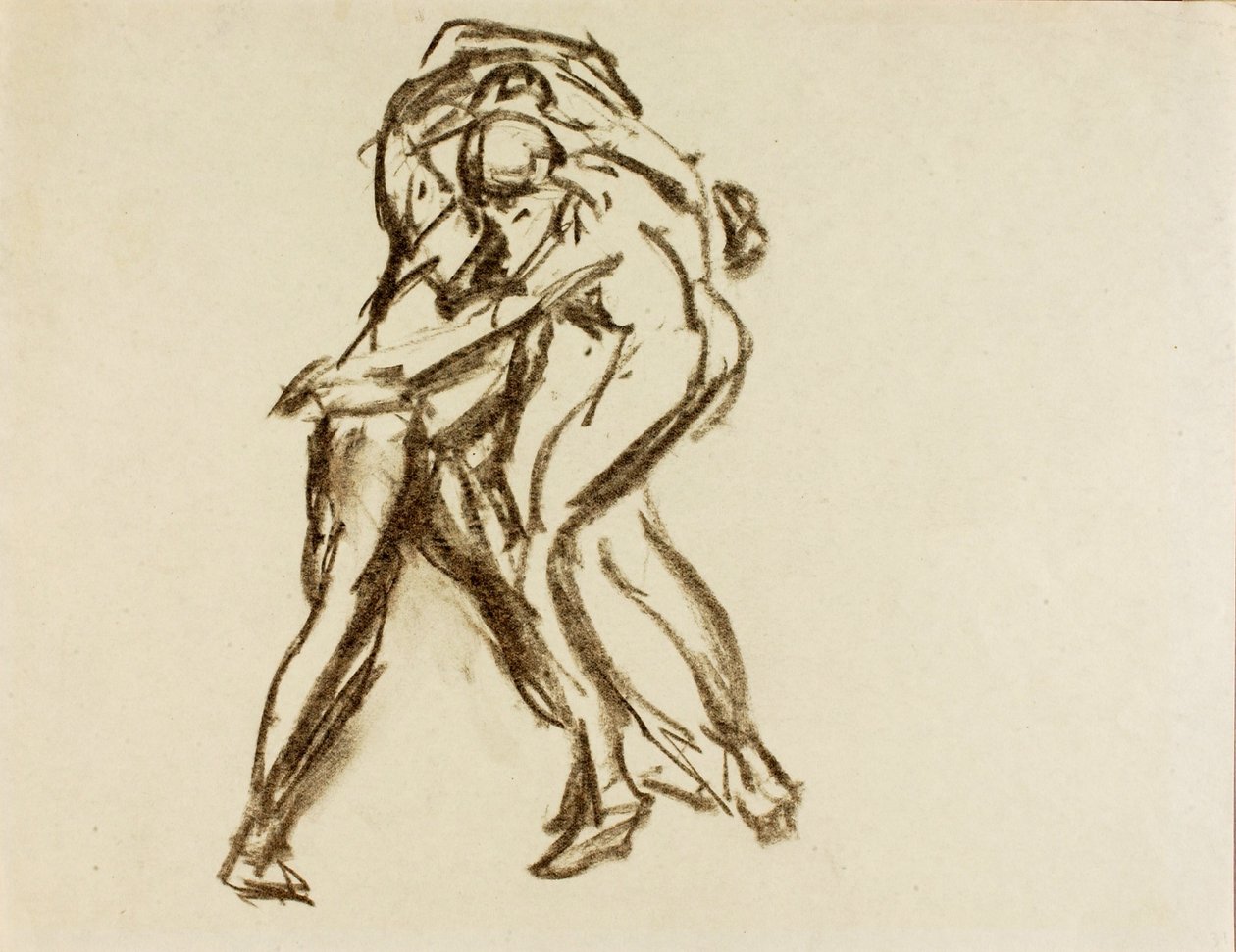Två figurer i aktion av Alfred H. Maurer