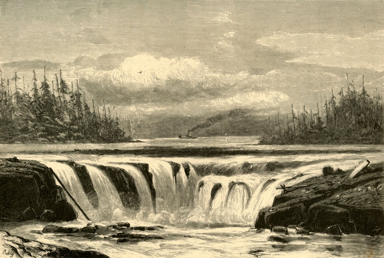 "Falls of the Willamette", 1872. av Alfred Harral